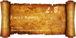 Laczi Babett névjegykártya